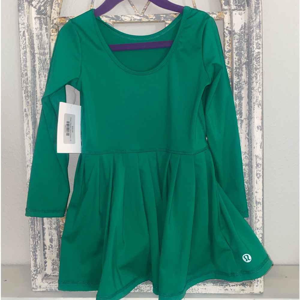4t Green Pleated Skort Dress